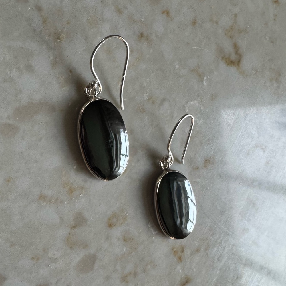 NWOT Sundance Thunderstorm Earrings, Gunmetal, Sterling Silver - Picture 2 of 7